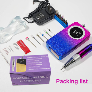 Taladros de uñas profesionales para uñas acrílicas Aparato portátil para manicura Pedicura Bits recargables - Product Image 5