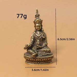 Оптовая продажа, бронзовые Тибетские буддийские фигурки, латунная статуя Будды, маленькие украшения, статуя будды ручной работы - Product Image 2