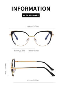 <span class=keywords><strong>Lunettes</strong></span> <span class=keywords><strong>de</strong></span> vue anti-lumière bleue à charnière à ressort œil <span class=keywords><strong>de</strong></span> chat personnalisées <span class=keywords><strong>avec</strong></span> logo Partagas en gros pour femmes - Product Image 6