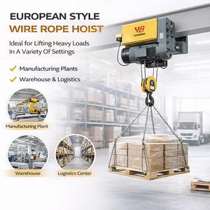 Paranco Elettrico <span class=keywords><strong>a</strong></span> Fune Motorizzato Standard Europeo <span class=keywords><strong>da</strong></span> 2, 5, 10, 20, 35 Tonnellate per Ponte Rolante - Product Image 2