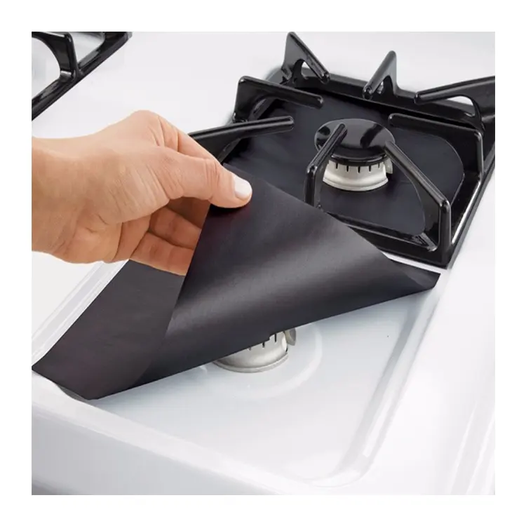 PTFE Non-stick Easy Clean Gas Range Burner Top Liner Mat Pad Stove Cover Protectors Gas Stove Mat Gas Stove with Cover
