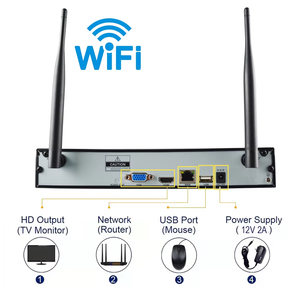 Kit de caméra de sécurité CCTV sans fil Eseecloud WIFI 4CH 8CH NVR, vision nocturne 3MP, grand angle, détection de mouvement humain H.265, alarme - Product Image 6