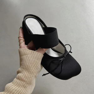 Zapatillas de Ballet con Lazo de Seda Francesa para Mujer, Retro, Casuales, de Cuero Genuino con Suela de Goma, Aptas para Todas las Estaciones - Product Image 6