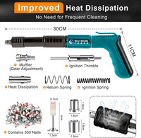 Pistolet à clous manuel mini en acier inoxydable de haute qualité à 5 vitesses réglables avec poignée en plastique pour la construction et l'amélioration de l'habitat, support ODM