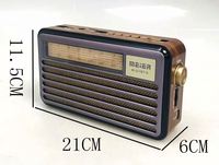 Radio rechargeable Meier M-521BT-S FM AM SW 3 bandes avec énergie solaire, lumière, lecteur MP3 USB SD TF