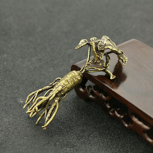 Nieuwe Aankomst <span class=keywords><strong>Ca</strong></span> 613 Factory Direct Supply Messing Oude Antieke Ambachten Wilde Ginseng Wishful Ornamenten - Product Image 2