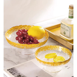 Plateaux à fruits en <span class=keywords><strong>verre</strong></span> cristal transparent de luxe léger de haute qualité – Services de personnalisation en gros pour cadeaux, bonbons et aliments élégants - Product Image 2
