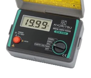 Medidor Digital de Resistencia a Tierra Kyoritsu KEW 4105A, Rangos 20/200/2000, Prueba de 2/3 Cables, Protección IP55, 1 Año de Garantía - Product Image 1
