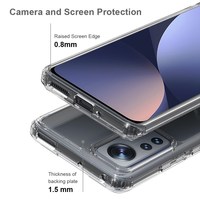 Housse de protection en acrylique TPU transparente pour Xiaomi 12 12X 12S Housse antichoc pour Samsung Galaxy Note20 Ultra pour iPhone 17 16