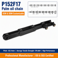 Palmvruchten transportketting P152F17 voor palmolie-apparatuur met slijtagebescherming en soepele werking
