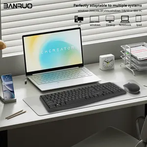Hochwertige OEM brasilia nische spanische ergonomische Tastatur und Maus Combo Großhandel Office 2.4G USB Wireless Tastatur & Maus Set