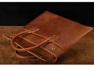 Porte-documents en cuir pleine fleur pour hommes, grand sac de voyage pour <span class=keywords><strong>ordinateur</strong></span> portable de <span class=keywords><strong>17</strong></span> <span class=keywords><strong>pouces</strong></span>, fourre-tout - Product Image 4