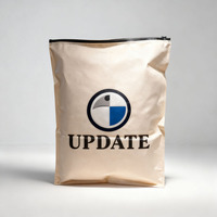 Sac d'emballage en papier kraft refermable durable avec fermeture éclair, en composite plastique, pour vêtements, livraison et services de messagerie