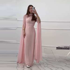 Venta al por mayor para boutiques: Nueva colección de verano 2026 - Vestido de manga larga transpirable de poliéster/algodón, corte A, elegante, sexy y que estiliza la figura. - Product Image 2