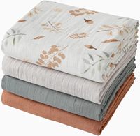 Impression personnalisée doux respirant 100% coton biologique lange d'emmaillotage en mousseline pour bébé nouveau-né pépinière couverture de réception pour bébé