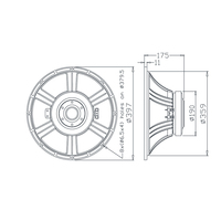 Nouveau haut-parleur de subwoofer métallique de 15 pouces, haut-parleur professionnel à large bande, étanche, pour moniteurs de studio avec impédance de 4/8 ohms