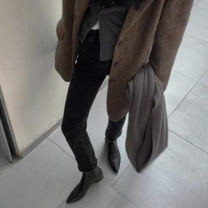 Botines de Piel Auténtica Estilo Francés con Punta en Pico para Mujer, Modelo 2026, Botas Planas a la Moda que Combinan con Todo - Product Image 4