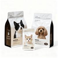 Sacs personnalisés en Mylar, sacs à fond plat avec fermeture éclair, pochette pour l'emballage d'aliments pour animaux de compagnie, chiens et chats