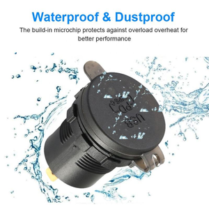 Kép <span class=keywords><strong>USB</strong></span> ổ cắm xe sạc 12V-24V Type-C QC3.0 LED Vôn kế On/Off chuyển đổi không thấm nước cắm kết nối cho xe máy biển - Product Image 6