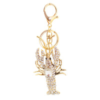 Porte-clés Homard, Écrevisse et Breloque Porte-Bonheur, Bijou Unisexe pour Hommes et Femmes, Cadeaux pour Amis