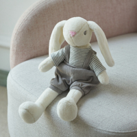 Peluche Lapin Mignon à Longues Oreilles 35CM, Jouet Doux pour Bébé, Compagnon de Sommeil pour Enfants, Animal en Peluche Rembourré