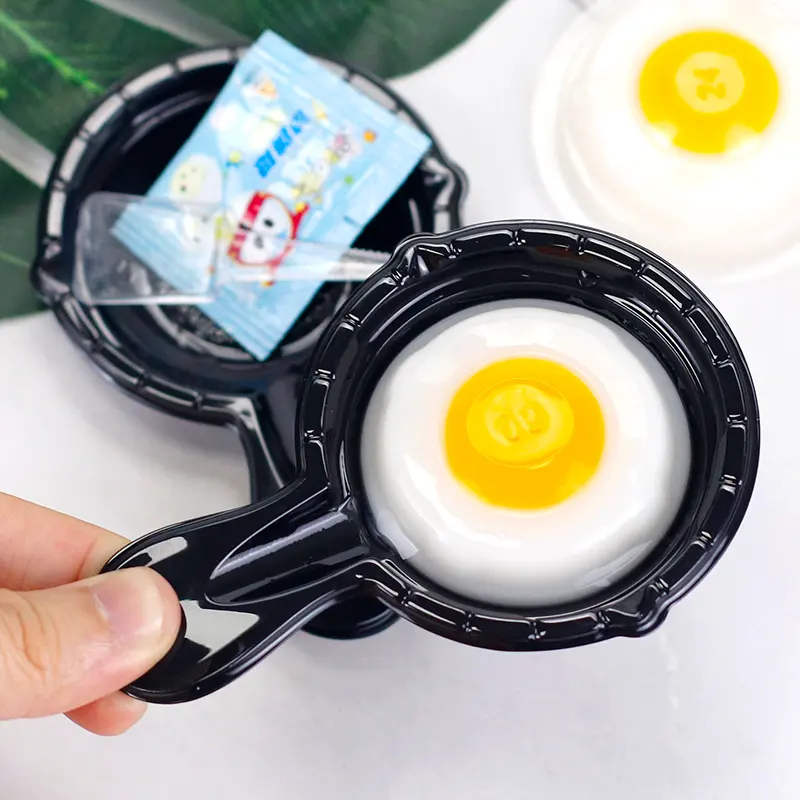 गर्म बिक्री 18 ग्राम हलाल व्यक्तिगत रूप से लिपटे नरम मसूड़े तले हुए अंडे की जेली कैंडी