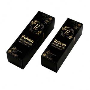 Premium Custom 350g Coated Paper <b>Hair</b> Oil <b>Boxes</b> Packaging With Gold Foil Logo - Product Image 2