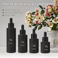 Flacon compte-gouttes de luxe en verre cylindrique 30 ml avec boîte, rechargeable, pour sérum cosmétique et diffuseur à bâtonnets