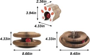 Pet Cardboard <b>Cat</b> Scratching <b>Board</b> Interactive <b>Cat</b> Toy Shape Change Toys <b>Cat</b> Toy <b>Scratch</b> - Product Image 6