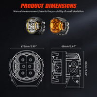 Sistema de Iluminación Automotriz Más Popular, Luz Auxiliar Lateral de 50w, Luz de Conducción de 3 Pulgadas, Todoterreno 4x4, Foco en la Parrilla del Parachoques para Camioneta 4wd