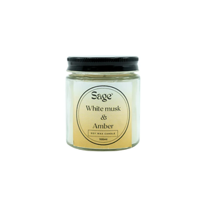 Vela Aromática en Frasco de Ámbar con Aroma a Almizcle Blanco, Fragancia Cálida y Elegante para el Hogar, Ambiente de Lujo, Sanación Espiritual y Energía Tranquila - Product Image 4
