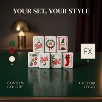 Jeu de Mahjong Moderne en Acrylique FX, Style Américain, Jeu de Table pour Adultes, Réunions Familiales et Cadeau