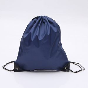 Custom Printed Logo Durable Tear-Resistant Reusable Promotional Polyester <b>Drawstring</b> <b>Bag</b> for Work - Product Image 1