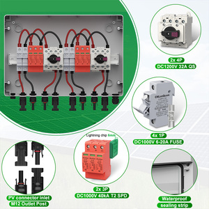 CNLonQcom Überspannungsschutz PV DC500V Solar Photovoltaik-Netz-Off-Grid-System 1 2 3 4 5 6 Strings IP65 Solar PV Combiner Box - Product Image 3