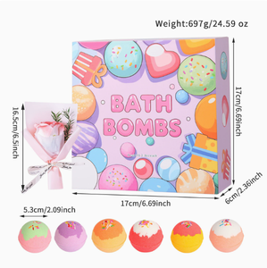 Coffret Cadeau <span class=keywords><strong>de</strong></span> Bombes <span class=keywords><strong>de</strong></span> Bain Effervescentes au <span class=keywords><strong>Sel</strong></span> Marin Écologiques LovSens, Huiles Essentielles, Aromathérapie, Boules <span class=keywords><strong>de</strong></span> Bain Spa, Nettoyage Doux, Bain Romantique - Product Image 4