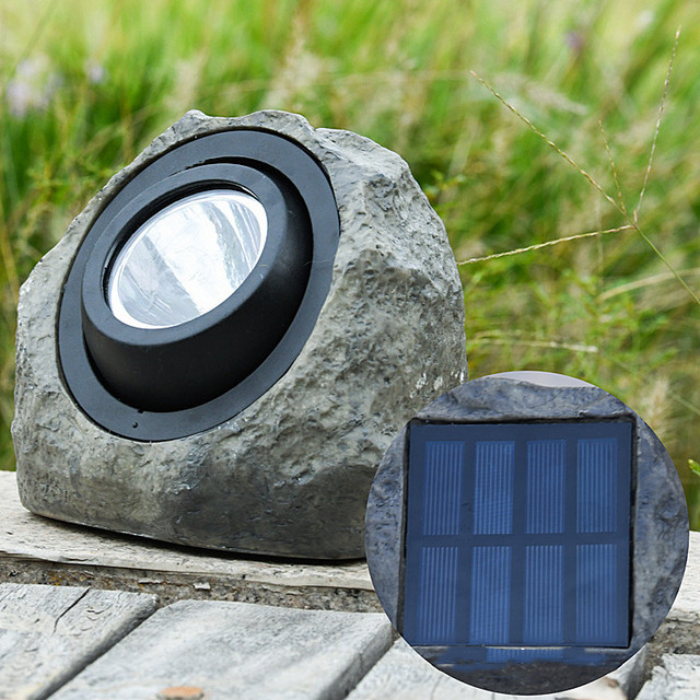 New Solar Garden Stone Light Waterproof IP65 Small Solar Rock Light Courtyard Park Outdoor White Lamps