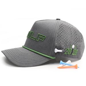 Cappello a corda a cinque pannelli con foro impermeabile per prestazioni nere cappello da Golf da palestra con magnete in tesa - Product Image 6