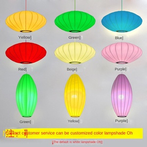 Haute qualité tissu <span class=keywords><strong>lustre</strong></span> lanterne boule nouveau Style chinois intérieur maison Simple créatif LED suspension - Product Image 4