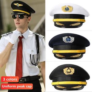 <span class=keywords><strong>Gorra</strong></span> <span class=keywords><strong>de</strong></span> Capitán Negra Desmontable Personalizada con Bordado 3D, Gorro <span class=keywords><strong>de</strong></span> Aviador Puntiagudo para Fiestas Casuales y Estilo <span class=keywords><strong>de</strong></span> Rol - Product Image 1
