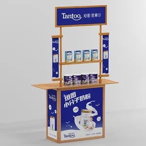 Market Breakfast Snack Retail Stand Stall Commercial Street Booth Bamboo Display Stand