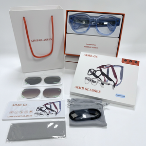 Gafas Inteligentes AIMB-G6 con IA, 8MP, Antivibración, Video 1080P, Micrófono Dual con Cancelación de Ruido, Control Táctil, Altavoces AAC, Carga Rápida de 290mAh, 4GB/32GB - Product Image 1
