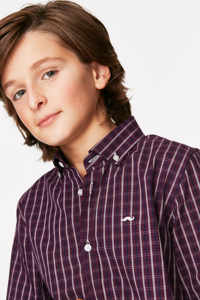 Venta caliente elegante vestido de cuello con botón cómodas camisas de manga larga para niños para venta al por mayor - Product Image 4