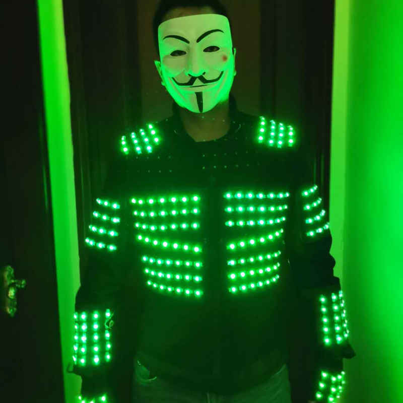 Высококачественный костюм танцевального робота со светодиодной подсветкой