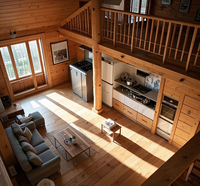 Villa de luxe au design moderne, maison en bois préfabriquée, grandes maisons résidentielles préfabriquées