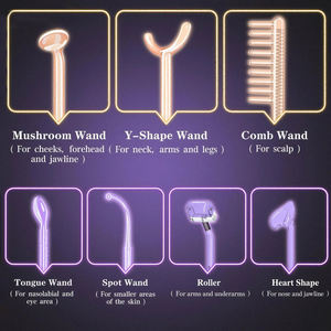 Dispositivo de Rejuvenecimiento Facial y de Cuello 7 en 1 de Alta Frecuencia, Varita de Terapia Cutánea, Reafirmante y Tensor, Más Vendido - Product Image 5