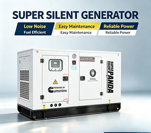 เครื่องกำเนิดไฟฟ้าดีเซลแบบเงียบ Cummins 24kW 30kVA 50kVA ประสิทธิภาพสูง สำหรับจ่ายไฟฉุกเฉินในบ้านและร้านค้า - Product Image 1