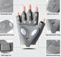 Gants de sport respirants et antidérapants en polyester à demi-doigts pour l'été – Sécurité sportive pour hommes et femmes