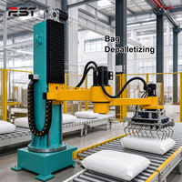Bras robotisé de palettisation entièrement automatique avec moteur de boîte de vitesses PLC et ventouse pour cartons, bouteilles d'eau, sacs et boîtes