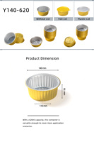 Barquettes en aluminium robustes avec couvercle, jetables, pour préparation de repas, barquettes en aluminium doré de qualité alimentaire, résistantes au four