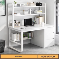 Zhishuyunfang Bureau multifonctionnel en MDF avec étagère intégrée pour la maison – Bureau compact pour petits espaces, idéal pour le gaming et le télétravail